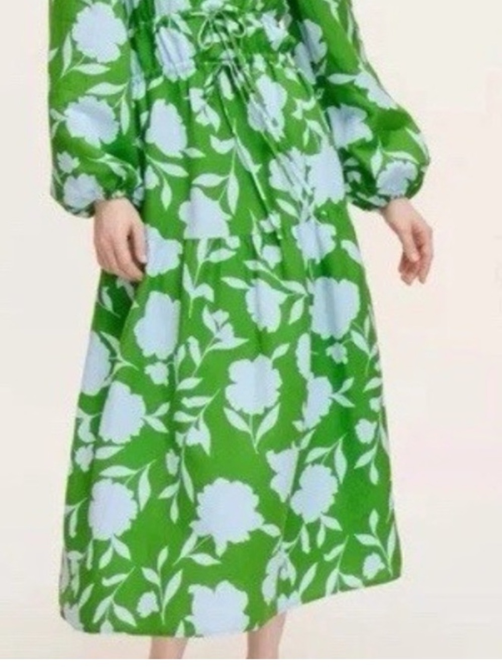 Kate Spade Green and White Floral Wrap-Style Dress - Picture 11 of 12
